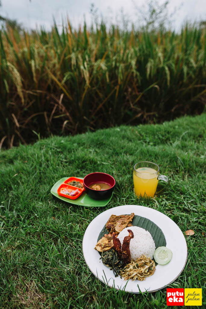 Makan Betutu Latu Ayam Merah di atas rumput yang diidamkan oleh Putu Eka Jalan Jalan